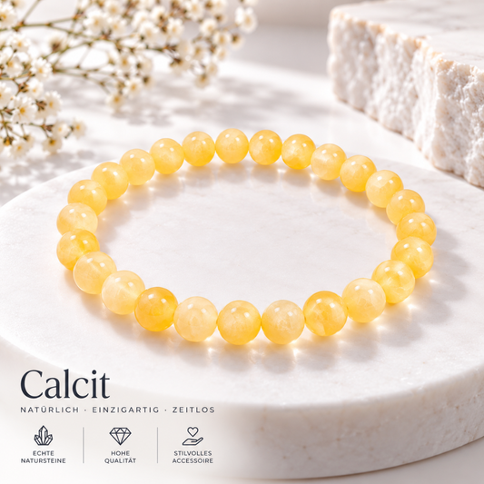 Edelsteinarmband aus echtem Calcit