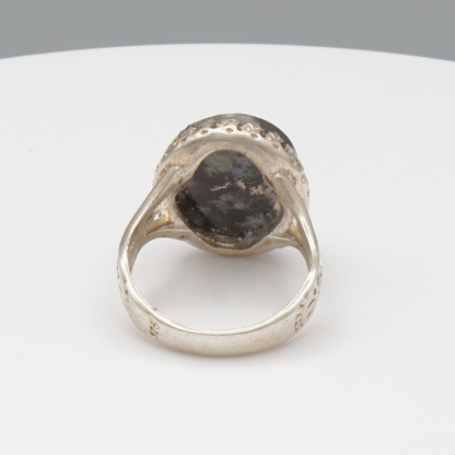 925 Silber Herrenring mit echtem Jemen Achat - Aqeeq Yamani