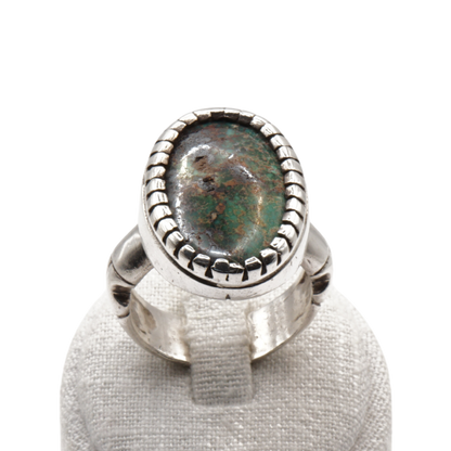 925 Silber Herren Ring mit echtem Türkis Firouz Nishaburi - Handarbeit - Premium Qualität