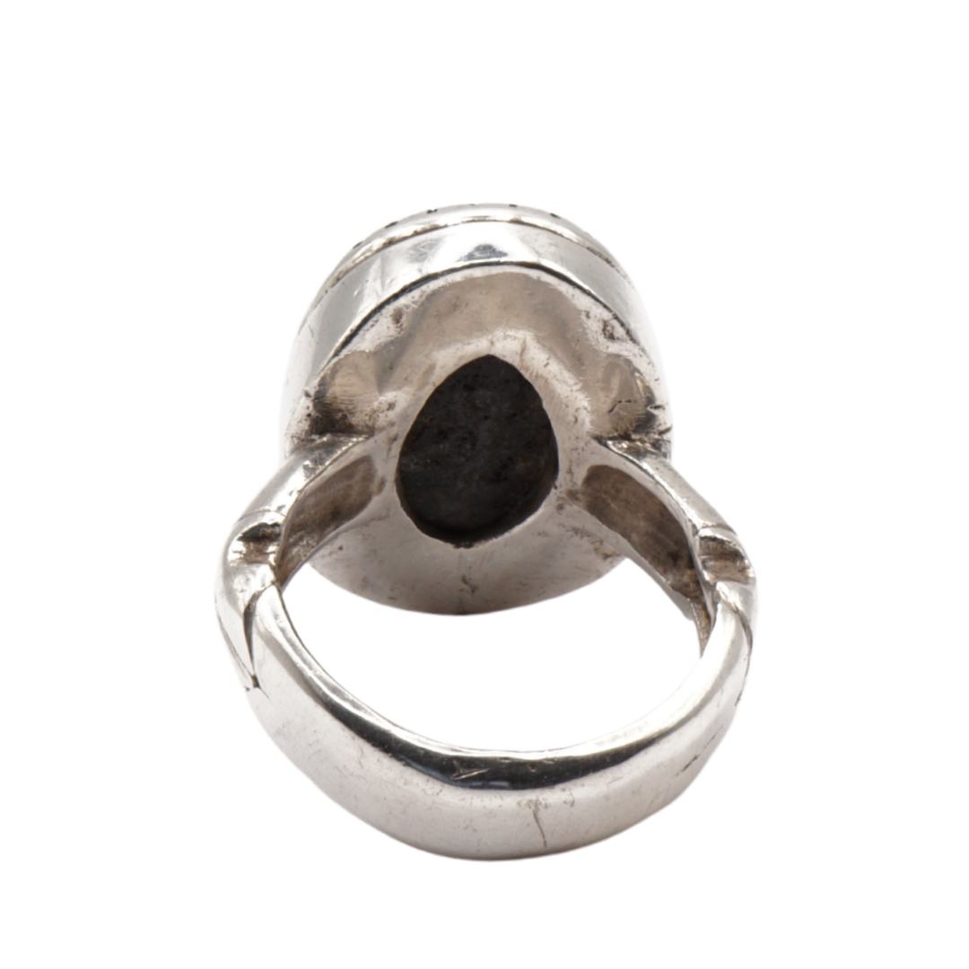 925 Silber Herren Ring mit echtem Türkis Firouz Nishaburi - Handarbeit - Premium Qualität