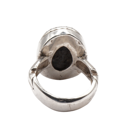 925 Silber Herren Ring mit echtem Türkis Firouz Nishaburi - Handarbeit - Premium Qualität