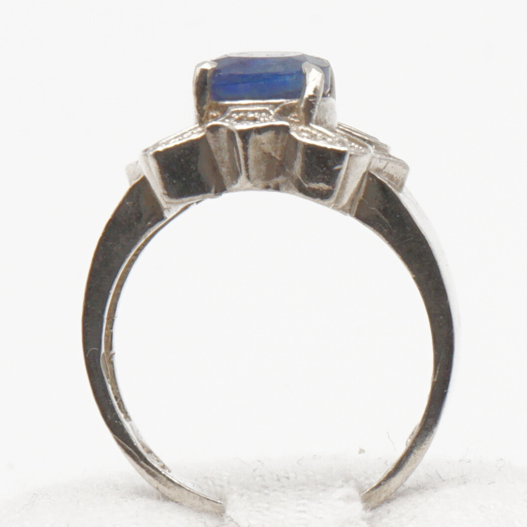 925 Damen Ring mit echtem Saphir - Handarbeit