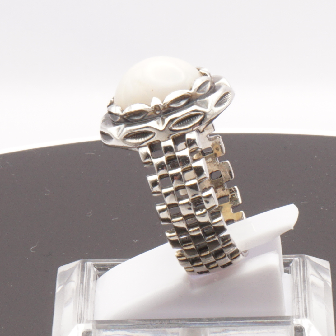 925 Silber Herrenring Opal / Edelopal - Handarbeit - Massiv