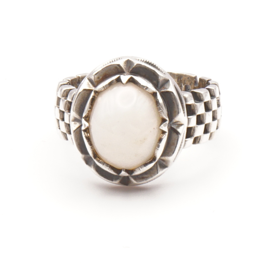 925 Silber Herrenring Opal / Edelopal - Handarbeit - Massiv
