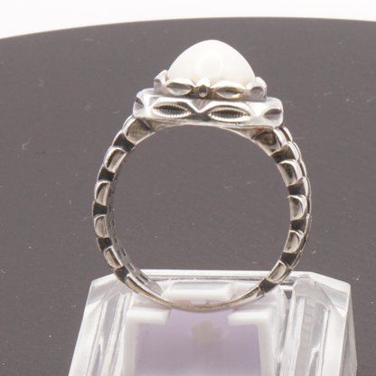 925 Silber Herrenring Opal / Edelopal - Handarbeit - Massiv