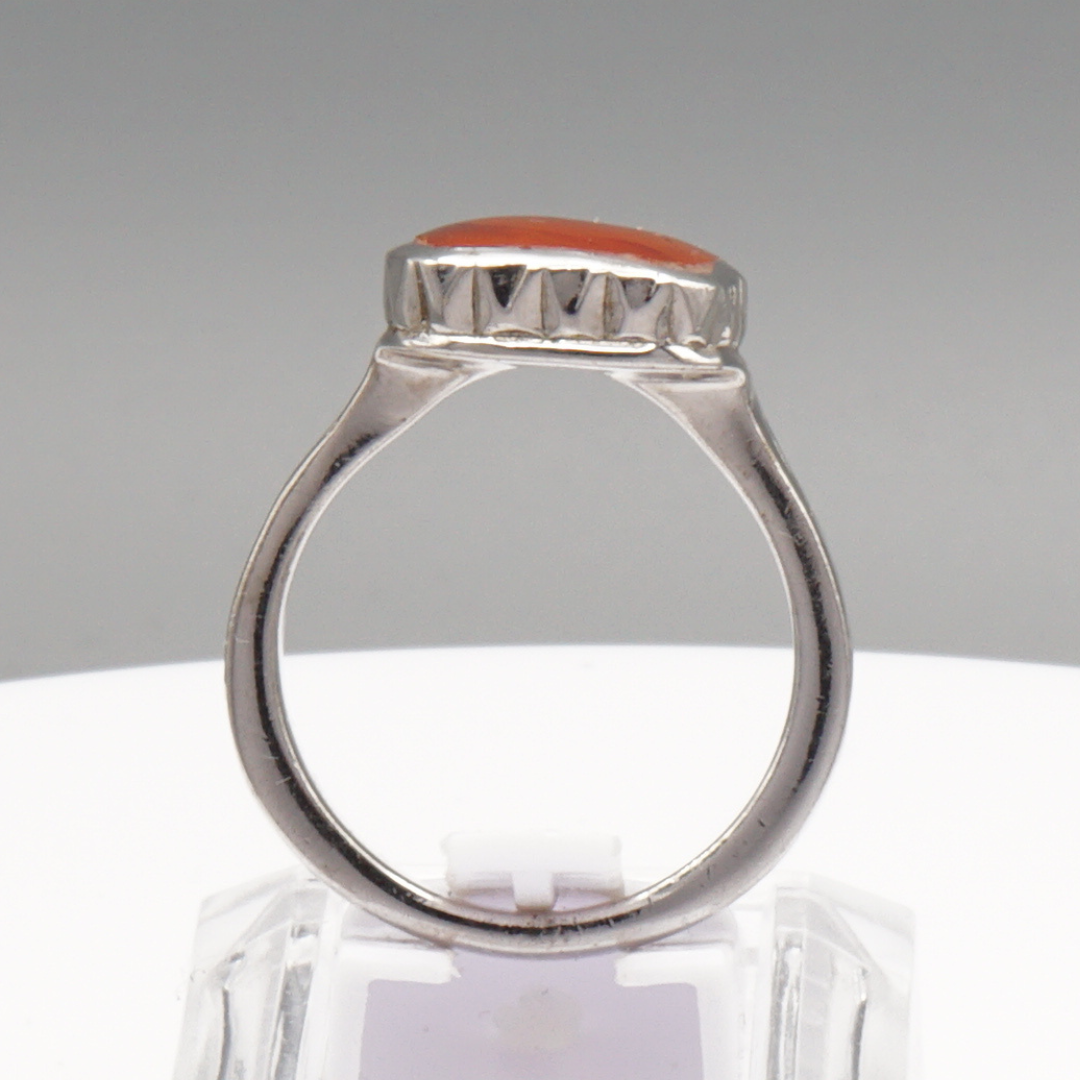 925 Silber Herren Aqeeq Ring Yamani - Jemen-Achat - Massiv