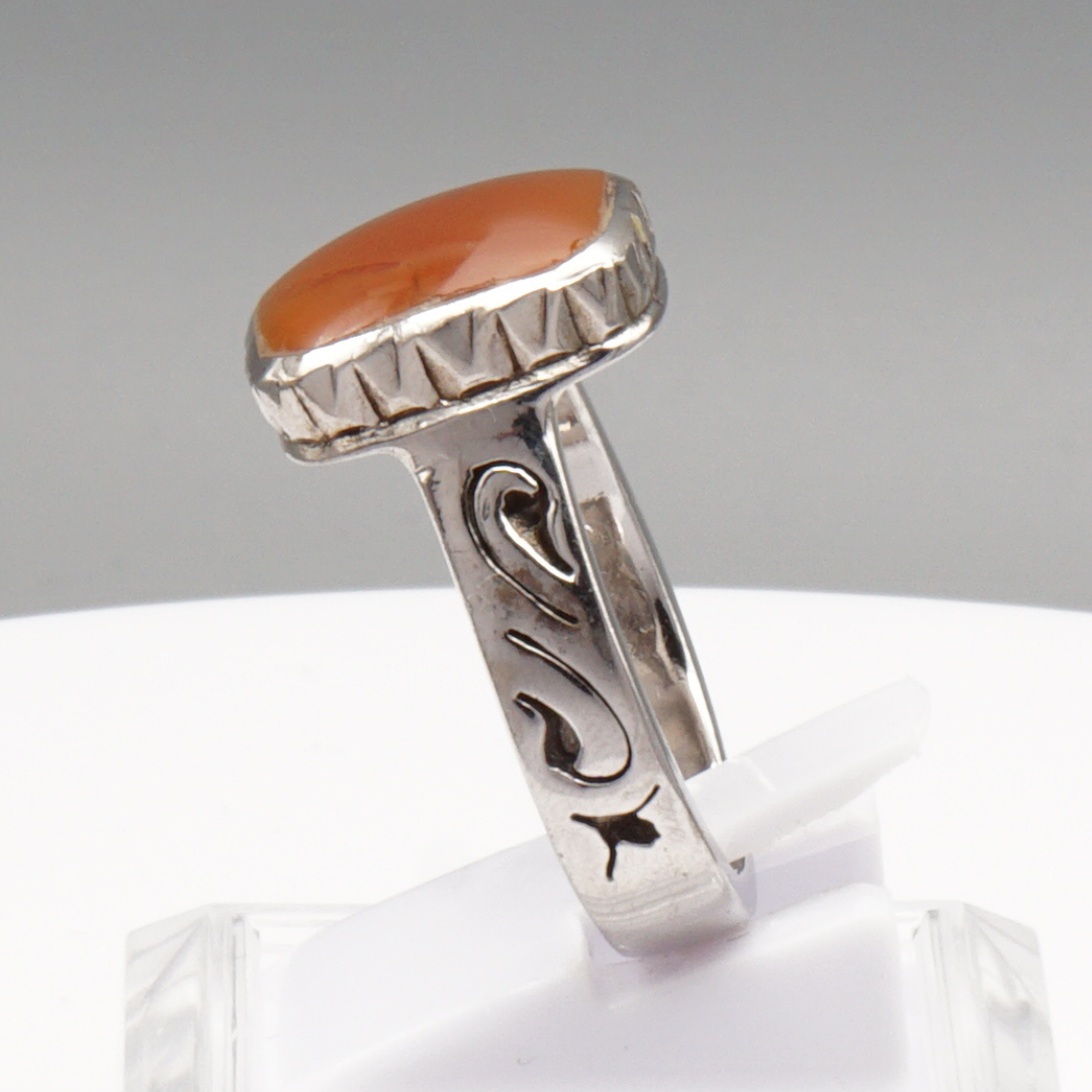 925 Silber Herren Aqeeq Ring Yamani - Jemen-Achat  - Massiv