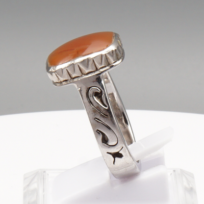 925 Silber Herren Aqeeq Ring Yamani - Jemen-Achat  - Massiv