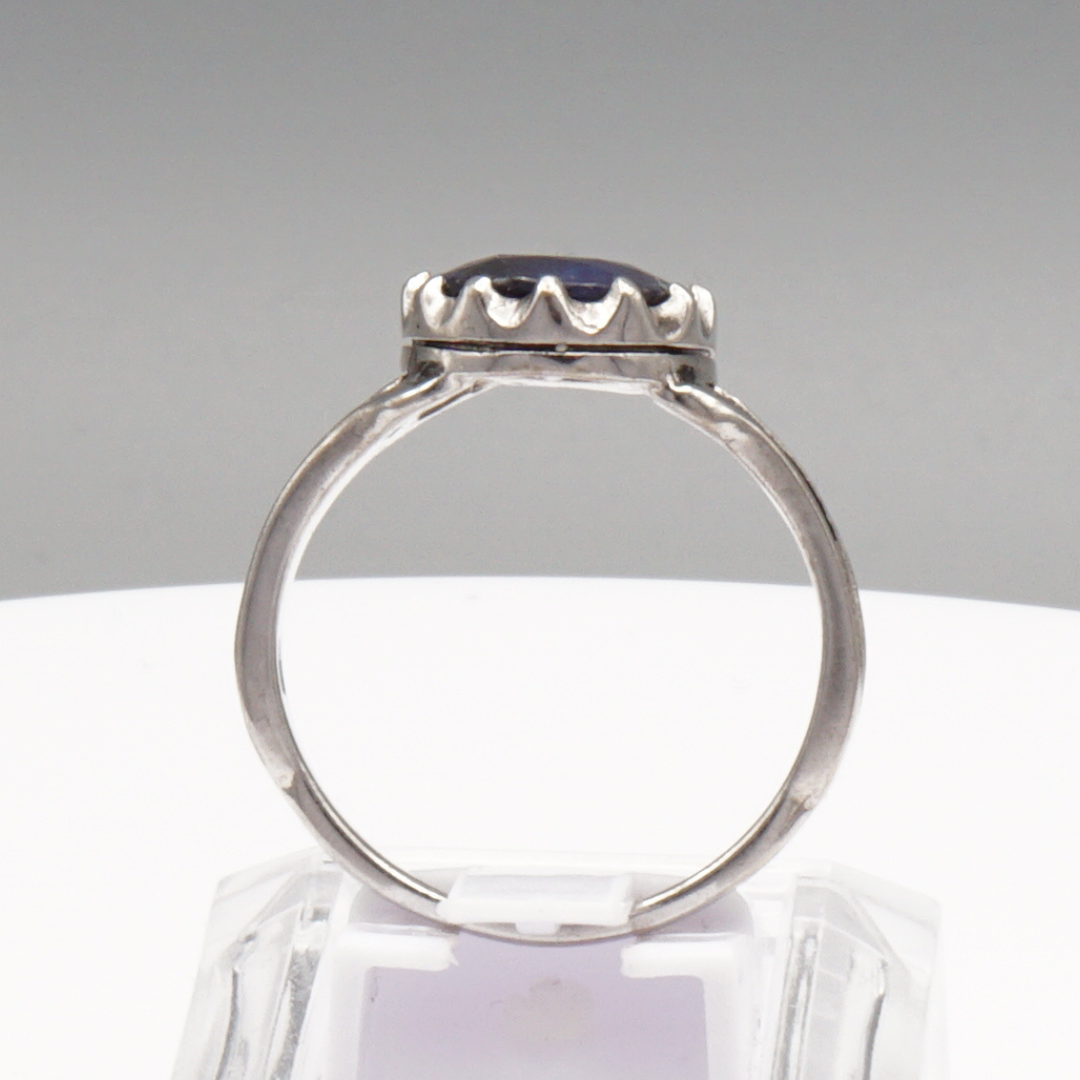 925 Silberring mit natürlichem Saphir