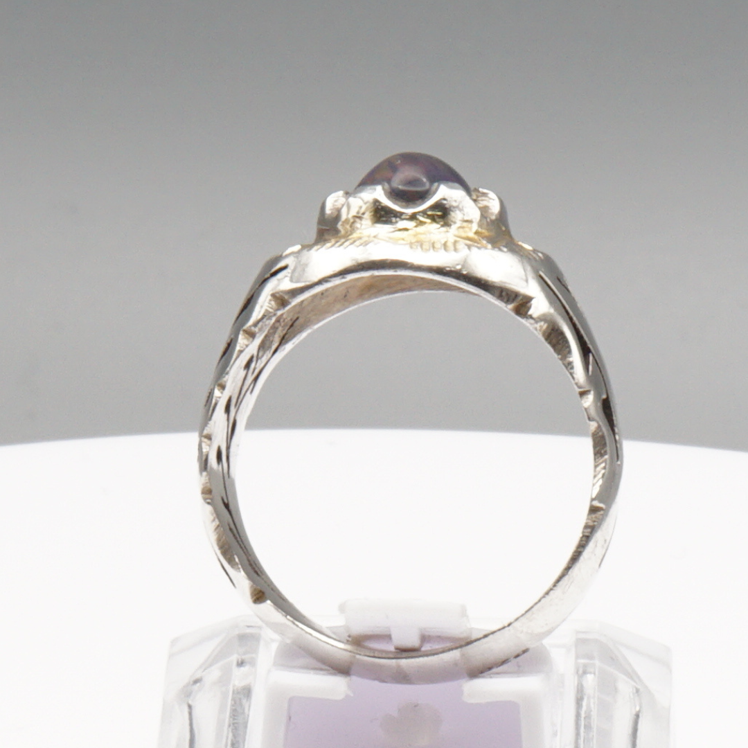 925 Silber Herrenring Opal / Edelopal - Handarbeit - Massiv