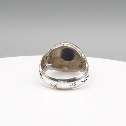 925 Silber Herrenring Opal / Edelopal - Handarbeit - Massiv