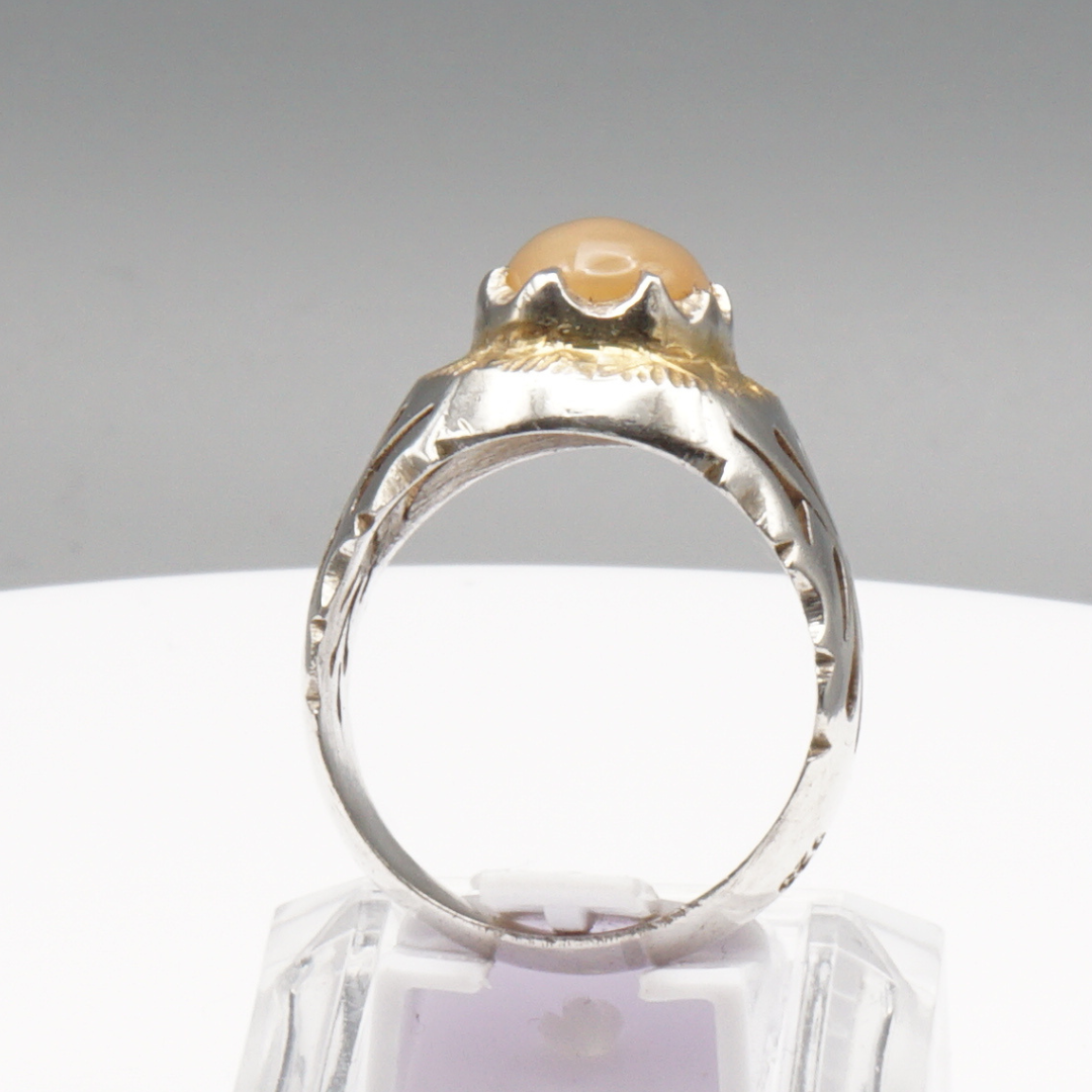925 Silber Herrenring Opal  / Edelopal - Handarbeit - Massiv