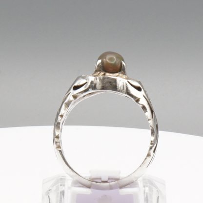 925 Silber Herrenring Opal / Edelopal - Handarbeit - Massiv