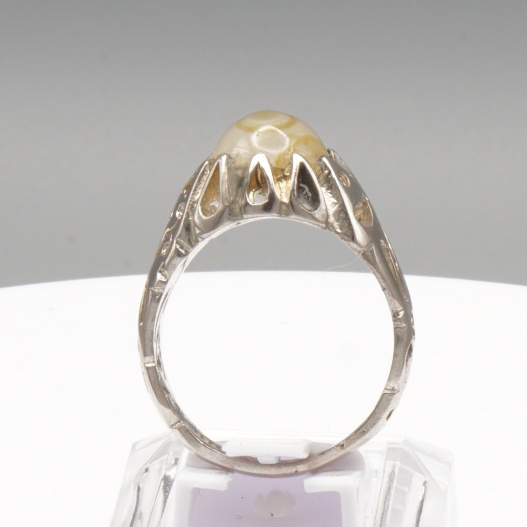 925 Silber Herren Aqeeq Ring - Augenachat - Handarbeit - Massiv