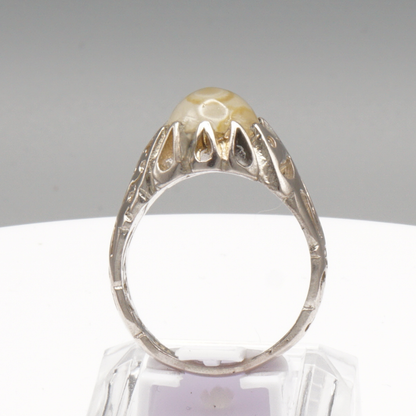 925 Silber Herren Aqeeq Ring - Augenachat - Handarbeit - Massiv