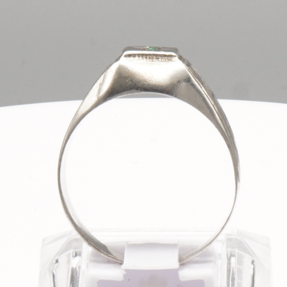 925 Silber Herrenring mit Smaragd