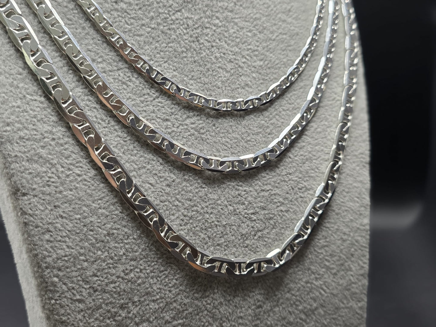 Stegpanzer Halskette – 925 Sterling Silber – 3 Varianten