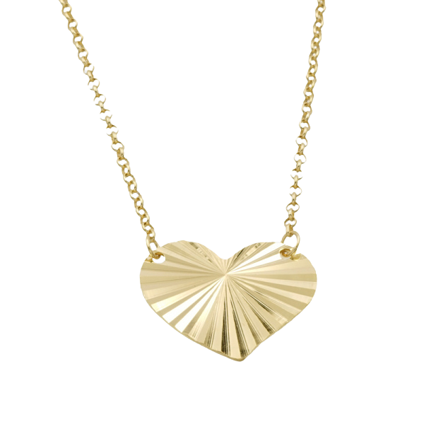 Collier mit Herz diamantiert 38+5cm Silber 925/000 vergoldet