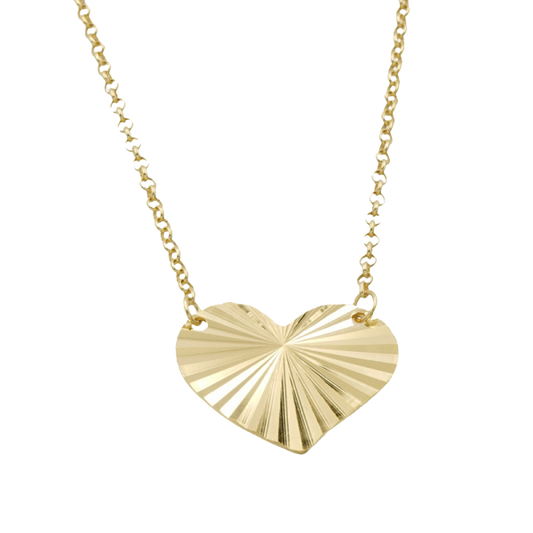 Collier mit Herz diamantiert 38+5cm Silber 925/000 vergoldet