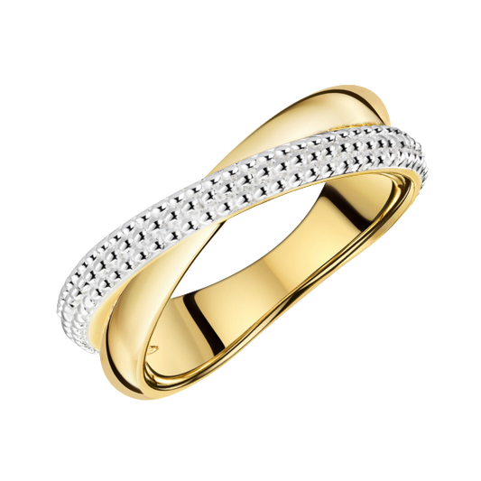 Damenring "Circle" Silber 925/000 Bicolor
