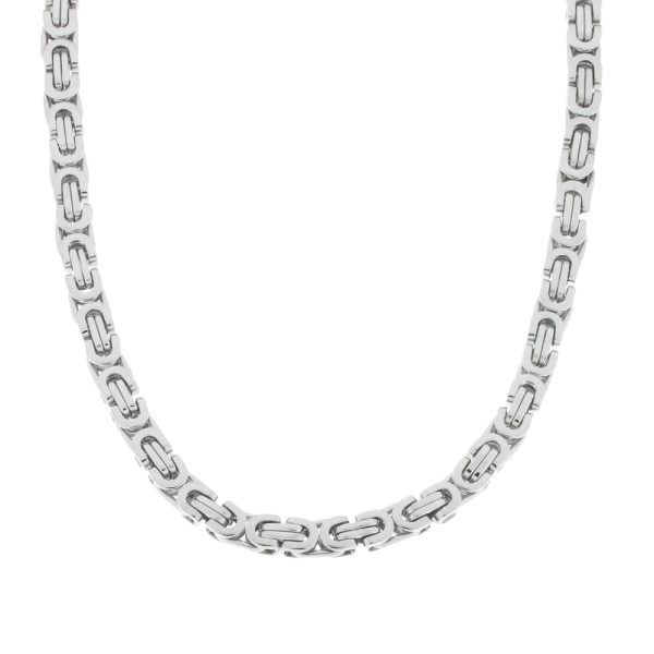 Königskette aus Edelstahl – Vierkant, poliert, 6,5 mm