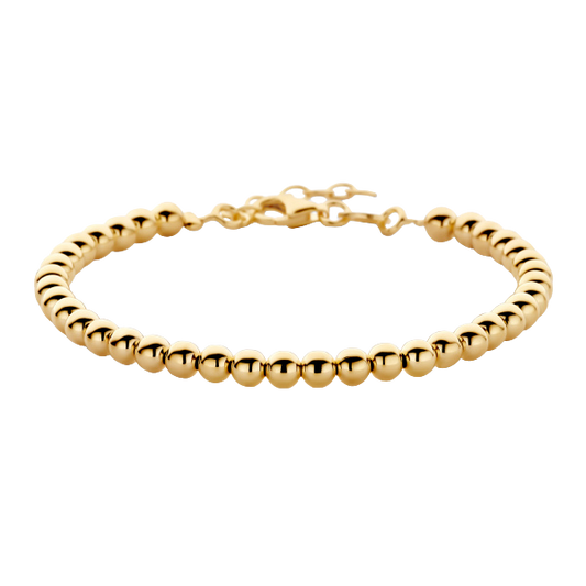 Kugelarmband ca. 4mm breit Silber 925/000 vergoldet